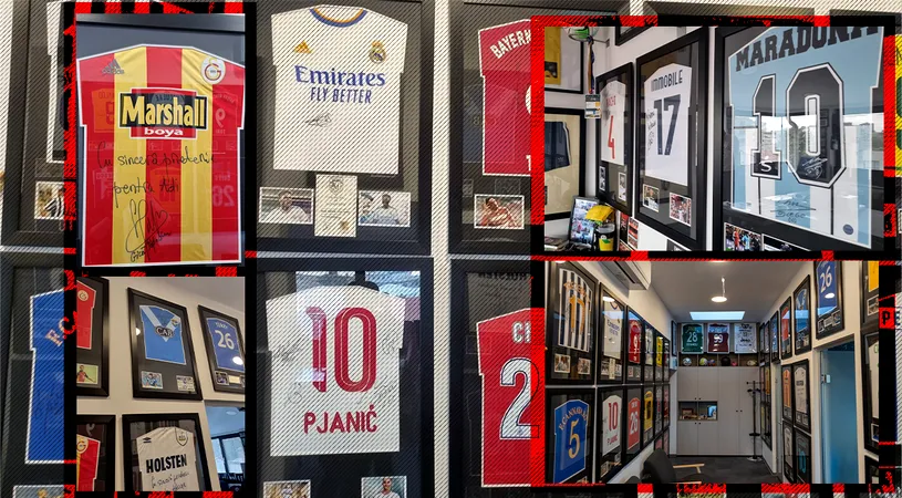 Biroul - muzeu. Tricourile cu autograf ale lui Pele, Maradona, Ronaldo, Zlatan, Hagi, Popescu și alți mari fotbaliști de talie mondială tronează pe pereții unei instituții de stat din București. „O să-mi fac un muzeu și toată lumea o să aibă acces” | REPORTAJ EXCLUSIV FOTO & VIDEO