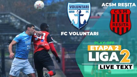 ACSM Reșița își ia pe jumătate revanșa în fața FC Voluntari, cu un gol marcat la ultima fază, din penalty. Bănățenii doar au evitat eșecul