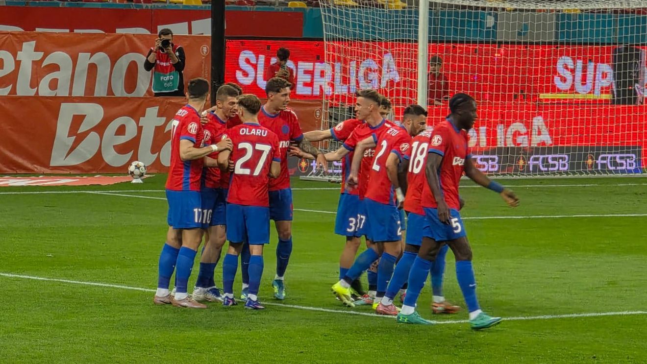 FCSB - Petrolul Ploiești 3-1, în etapa 6 din play-out-ul Superligii. Campioana pune 5 puncte față de echipa de pe locul 2, UTA