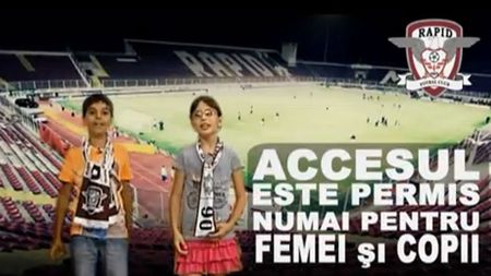 VIDEO: Copiii sunt chemați la meciul cu Viitorul: "Rapidul e al rapidiștilor"