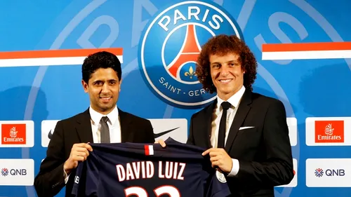 Prezentarea oficială a lui David Luiz la PSG. 