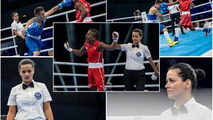INTERVIU | Fata cu papion din ringul de box și poveștile printre rafalele de pumni. Ramona Chirhoc Cobzac a devenit prima femeie-arbitru din România ajunsă la un Mondial de seniori. "Chiar a zburat un pumn prin fața mea!"