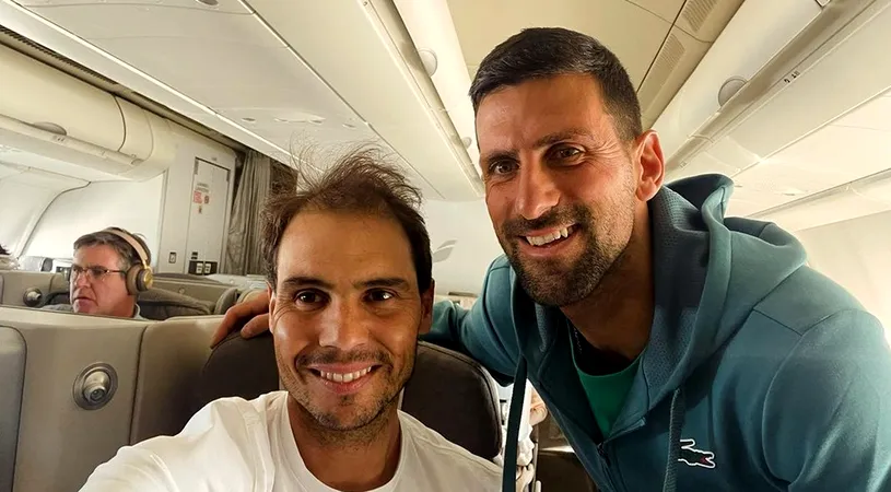 Novak Djokovic și Rafael Nadal, imagine de 1 milion de like-uri! Ce au făcut cei doi rivali în timpul zborului către Indian Wells. FOTO