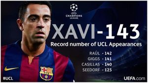 "Omul tiki-taka" a intrat în istorie. 143 pentru Xavi: mijlocașul BarÃ§ei a devenit jucătorul cu cele mai multe apariții în Liga Campionilor