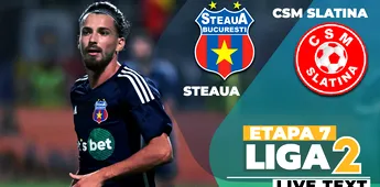 Steaua evită în minutul 90 eșecul în Ghencea, cu CSM Slatina. Doi puști au marcat golurile meciului care a închis etapa a 7-a a Ligii 2