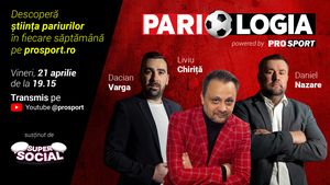 PARIOLOGIA, o nouă ediție care îți poate aduce profit! Emisiunea cu Liviu Chiriță, cel care a câștigat 165.000 de euro cu un bilet fabulos, jurnalistul Daniel Nazare și Dacian Varga, fost campion al României, e vineri de la 19:15 pe ProSport.ro!