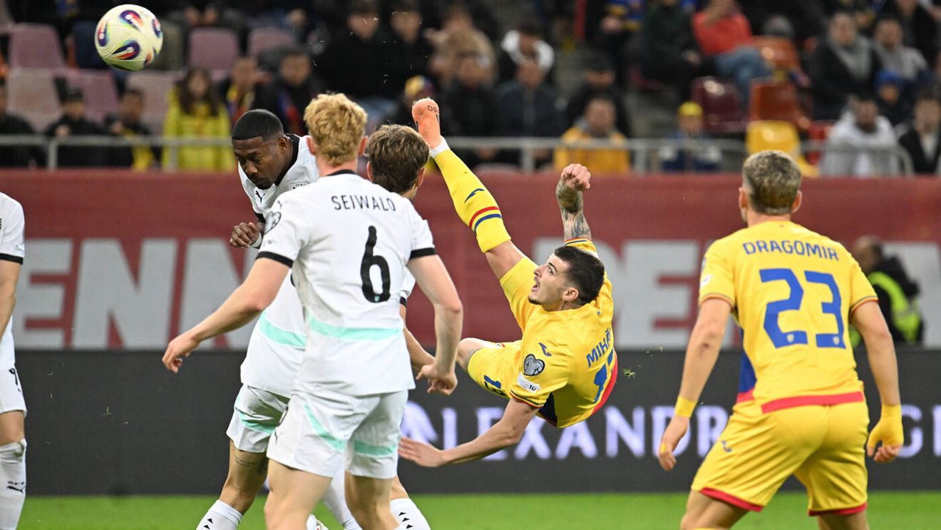 România - Austria 1-0, în preliminariile Cupei Mondiale 2026. Golul lui Ghiță din minutul 90+4 îi ține pe „tricolori” în cursa pentru calificarea directă
