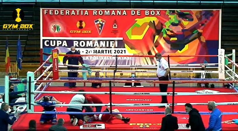 KO devastator în Cupa României la box! Medicii i-au interzis să mai lupte în următoarele șase luni | FOTO
