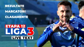 Etapa 12 Liga 3 | SCM Râmnicu Vâlcea câștigă derby-ul cu Jiul Petroşani, Sănătatea Cluj a învins SCM Zalău. Blejoiul a întors spectaculos partida cu Braniștea