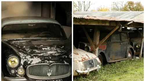 GALERIE FOTO | Comoara uitată: peste 100 de mașini de colecție au fost descoperite într-un garaj părăsit