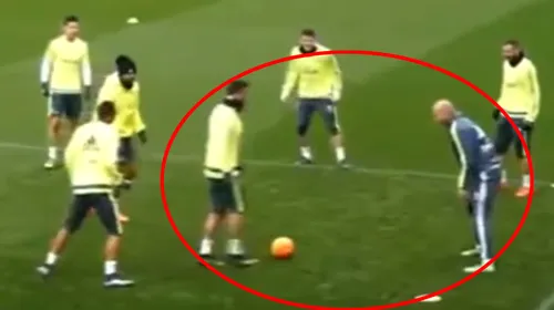 VIDEO | Moment jenant pentru Ronaldo, după ce a încercat sa-i dea lui Zidane mingea printre picioare. Cum s-a terminat faza