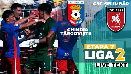 Chindia s-a distrat cu modesta CSC Șelimbăr și urcă pe loc calificabil în play-off. Sekou Camara a debutat la dâmbovițeni cu două goluri și o pasă decisivă