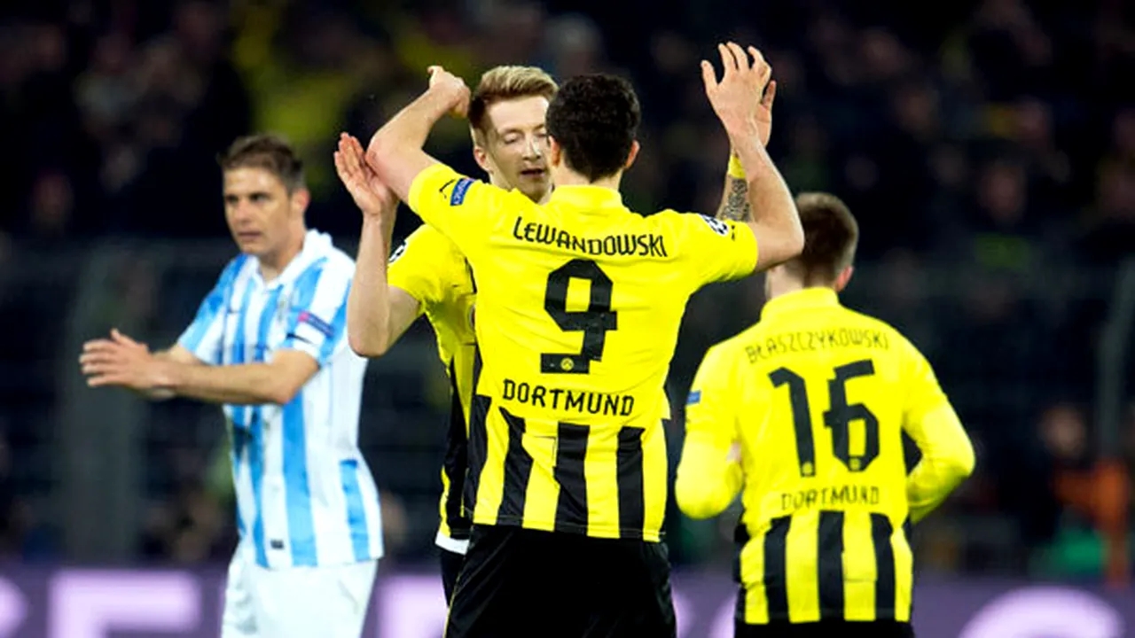 FABULOS** Borussia întoarce scorul cu două goluri marcate în prelungiri și se califică în semifinalele Ligii! Dortmund - Malaga 3-2