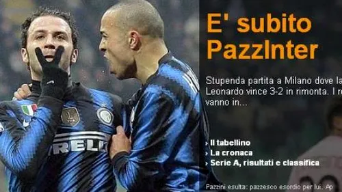 VIDEO** Meci nebun pe Meazza: Inter revine de la 0-2! Pazzini, noul idol al nerazzurilor