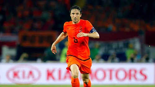 Tricolorii au scăpat de Mark van Bommel!** Căpitanul Olandei de la Campionatul European din Ucraina și Polonia și-a anunțat retragerea de la echipa națională