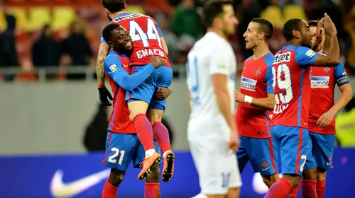 Bucurie în fața nimănui. Steaua – Pandurii 3-1, însă revenirea pe primul loc a fost sărbătorită cu un stadion pustiu