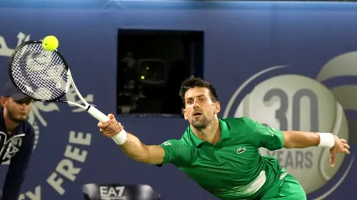 Sârbul Novak Djokovic este în mare formă la Dubai! L-a pus „la podea” pe adversar | GALERIE FOTO