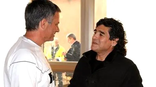 Mourinho a vânat un autograf de la Maradona