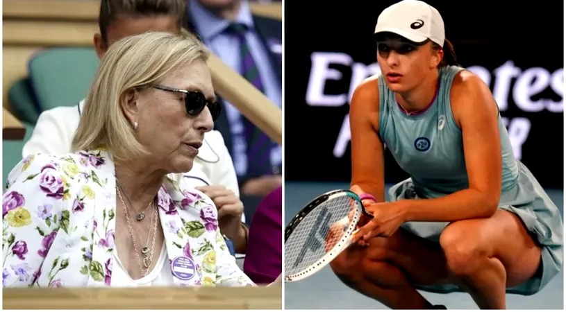 Martina Navratilova, atac fără precedent asupra Igăi Swiatek: „Nu te mai smiorcăi sau retrage-te de la US Open!