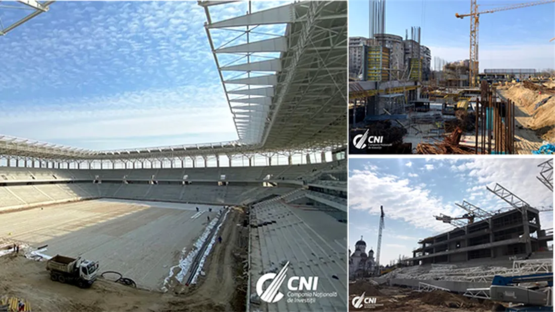 FOTO | CNI a publicat imagini noi de la stadioanele Steaua, Giulești și Arcul de Triumf.** Lucrările continuă în București și pe timpul stării de urgență declarate din cauza coronavirusului