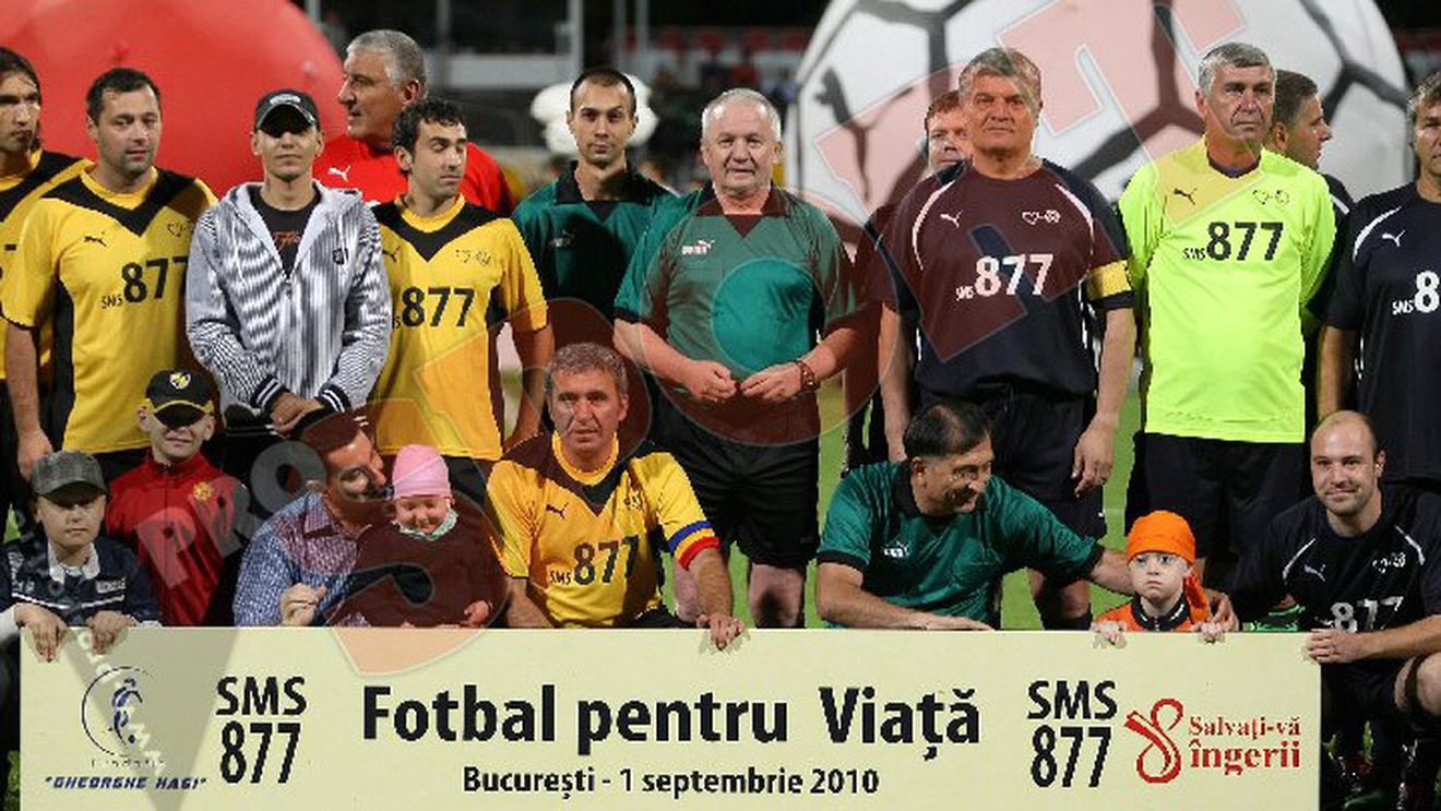 FOTO Hagi și Generația de Aur au făcut spectacol la "Fotbal pentru viață"!