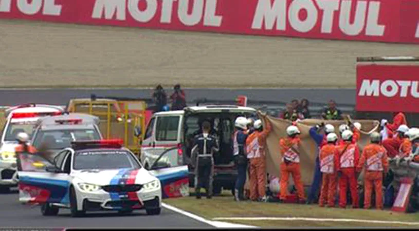 Alex de Angelis, implicat într-un accident teribil pe circuitul din Japonia! Pilotul din San Marino a fost transportat la spital cu elicopterul