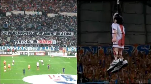 Mathieu Valbuena, primire de coșmar la revenirea pe Stade Velodrome. „Ești un trădător!” FOTO | Fanii lui OM și-au „spânzurat” fostul idol în fața peluzei