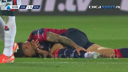 Alertă pentru Mircea Lucescu și România! Florinel Coman s-a accidentat și a fost schimbat după numai 31 de minute în Cagliari - Genoa: s-a prăbușit pe gazon și a început să urle de durere