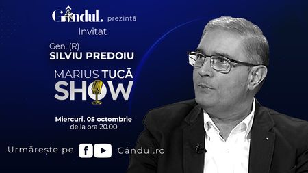 Marius Tucă Show începe miercuri, 5 octombrie, de la ora 20.00, live pe gândul.ro