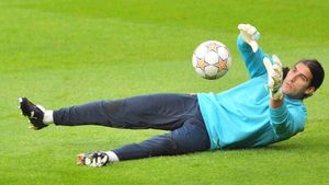 INCREDIBIL! Portarul BarÃ§ei, suspendat de UEFA două meciuri pentru că s-a crezut arbitru!** VIDEO / Vezi faza controversată