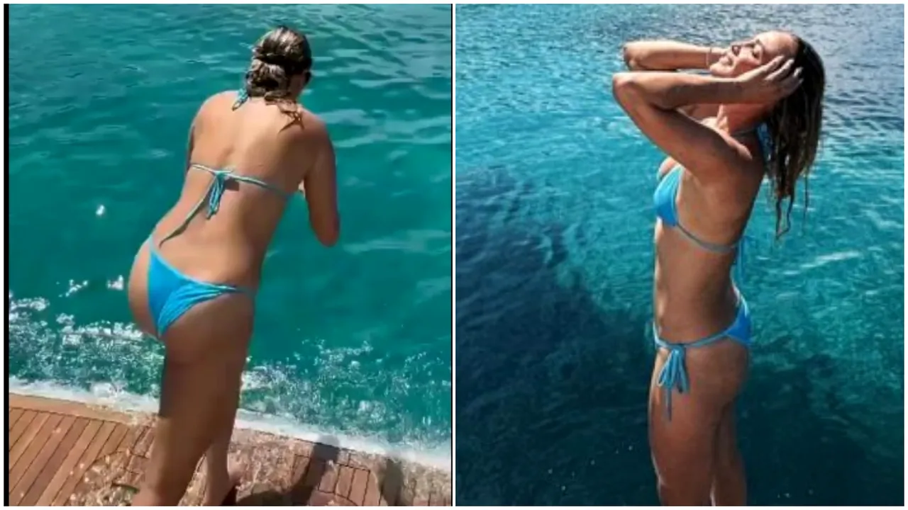 Donna Vekic a făcut cea mai sexy săritură în apă. Cum a putut plonja rivala Simonei Halep: „Ouch!