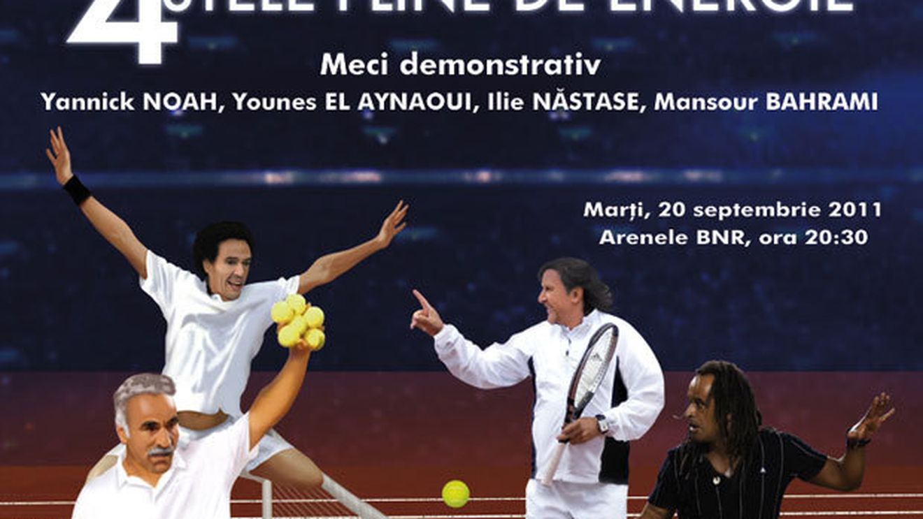 Năstase, El Aynaoui, Bahrami și Noah fac din nou show!** Cei 4 vor susține un demonstrativ la BRD Năstase Țiriac Trophy