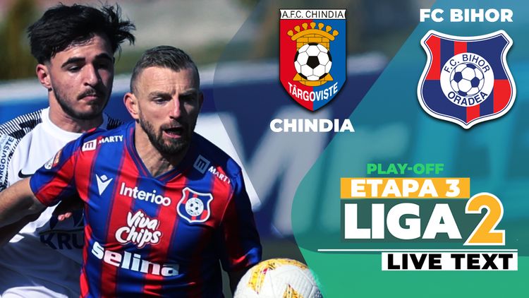 FC Bihor își ia revanșa la Târgoviște, cu vârf și îndesat, și lasă Chindia în beznă înainte de Paște