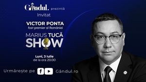 Marius Tucă Show începe luni, 3 iulie, de la ora 20.00, live pe gândul.ro. Invitat: Victor Ponta