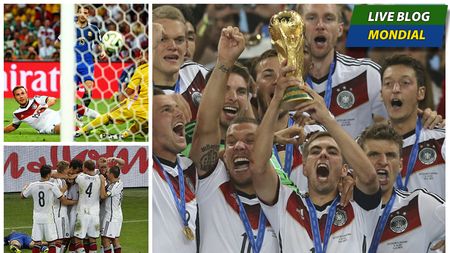 Philipp Lahm a ridicat Cupa Mondială: Germania - Argentina 1-0. Nemții au câștigat al patrulea titlu mondial din istorie