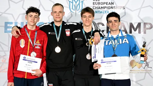 Vlad Covaliu, performanță senzațională la 18 ani: a luat medalia de argint la sabie, la Campionatul European U23 de scrimă