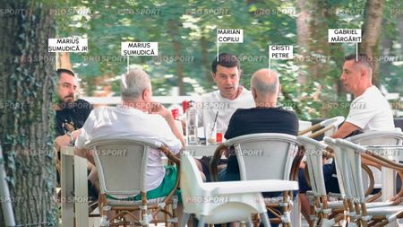 Imaginile zilei! Marius Șumudică s-a întâlnit cu Marian Copilu și staff-ul său în „fieful” lui Gigi Becali din București, după fuga de la Cluj. EXCLUSIV