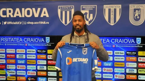 FOTO | Carlos Fortes a început în forță la U Craiova! Atacantul i-a răspuns, la prezentarea oficială, lui Marius Lăcătuș, după atacul 