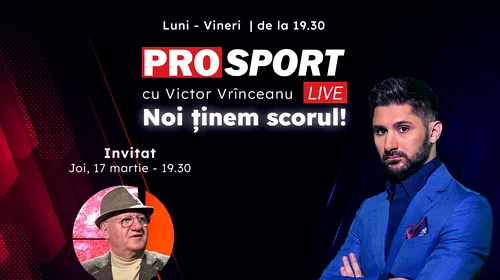 ProSport Live, o nouă ediție premium pe prosport.ro! Dumitru Dragomir, fostul președinte LPF, analizează cele mai importante subiecte din fotbal și îți dă câteva sugestii despre ce poți paria!