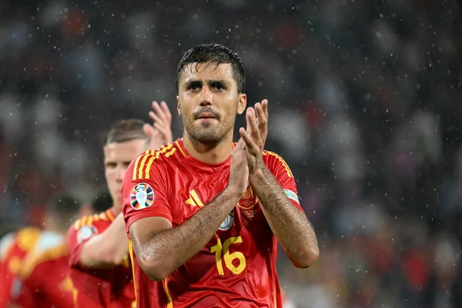 Rodri a fost integralist în Spania - Georgia 4-1. SURSA FOTO: PROFIMEDIA