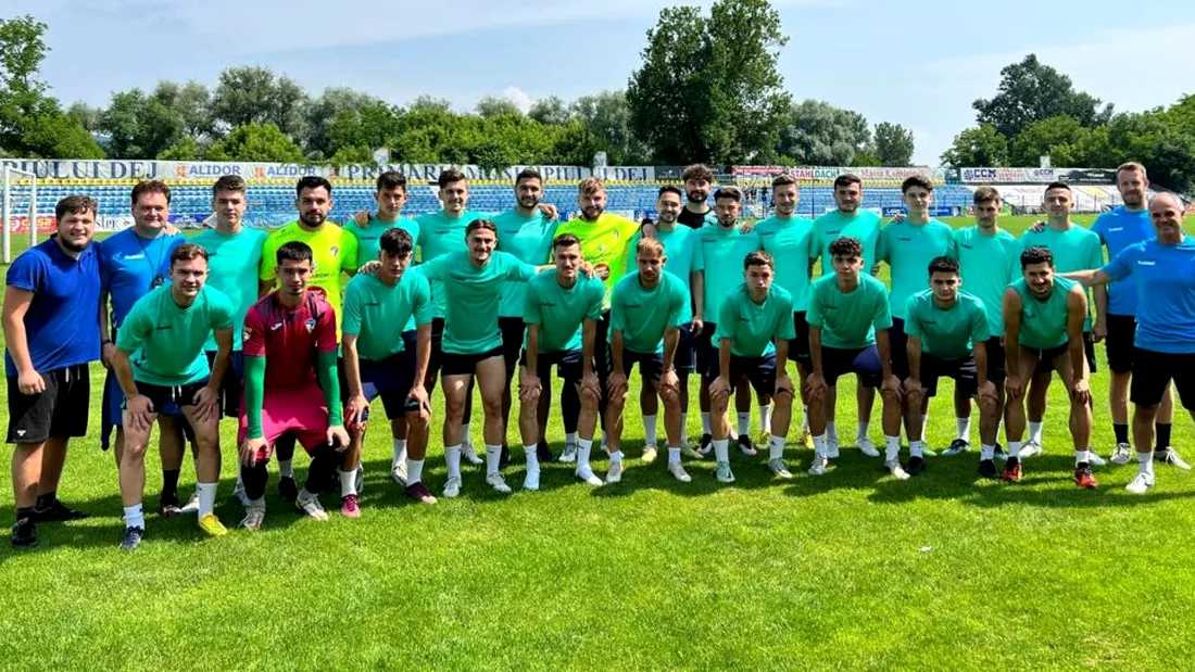 FOTO | Unirea Dej s-a reunit cu 22 de jucători. Amicalele stabilite și surpriza din stafful lui Dacian Nastai, un fost atacant din prima ligă
