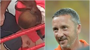 "Chiar el?" Reacția genială a lui Mihai Stoica, după ce Mircea Badea a fost făcut KO în 5 secunde de un luptător profesionist