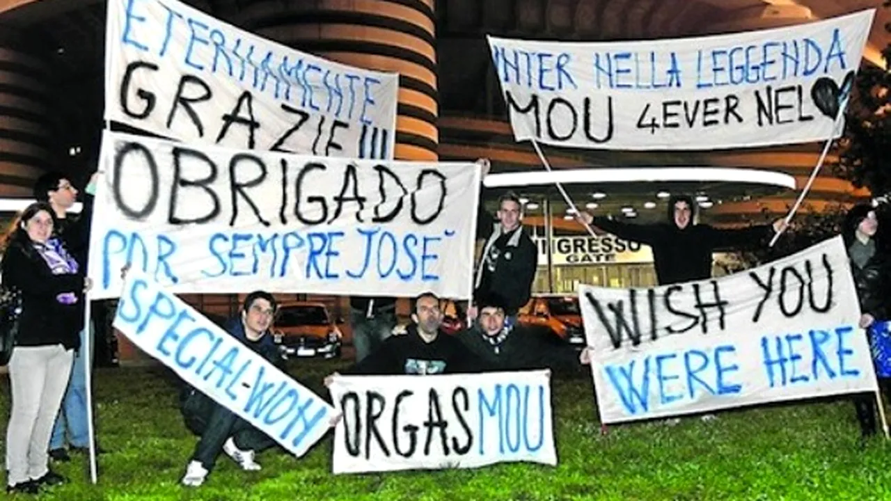 FOTO** Nu l-au uitat! Vezi ce mesaje a primit Mourinho de la fanii lui Inter!
