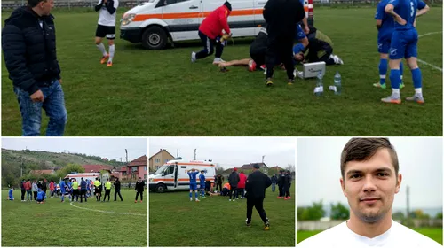 Momente de groază la un meci din România: „Zi-le să oprească meciul că mi-e rău!” Apoi, a picat pe teren. Un episod incredibil cu un jucător de 24 de ani. Filmul evenimentelor: stopul, medicul, paramedicul, ambulanța, poarta închisă, omul cu flexul, accidentul