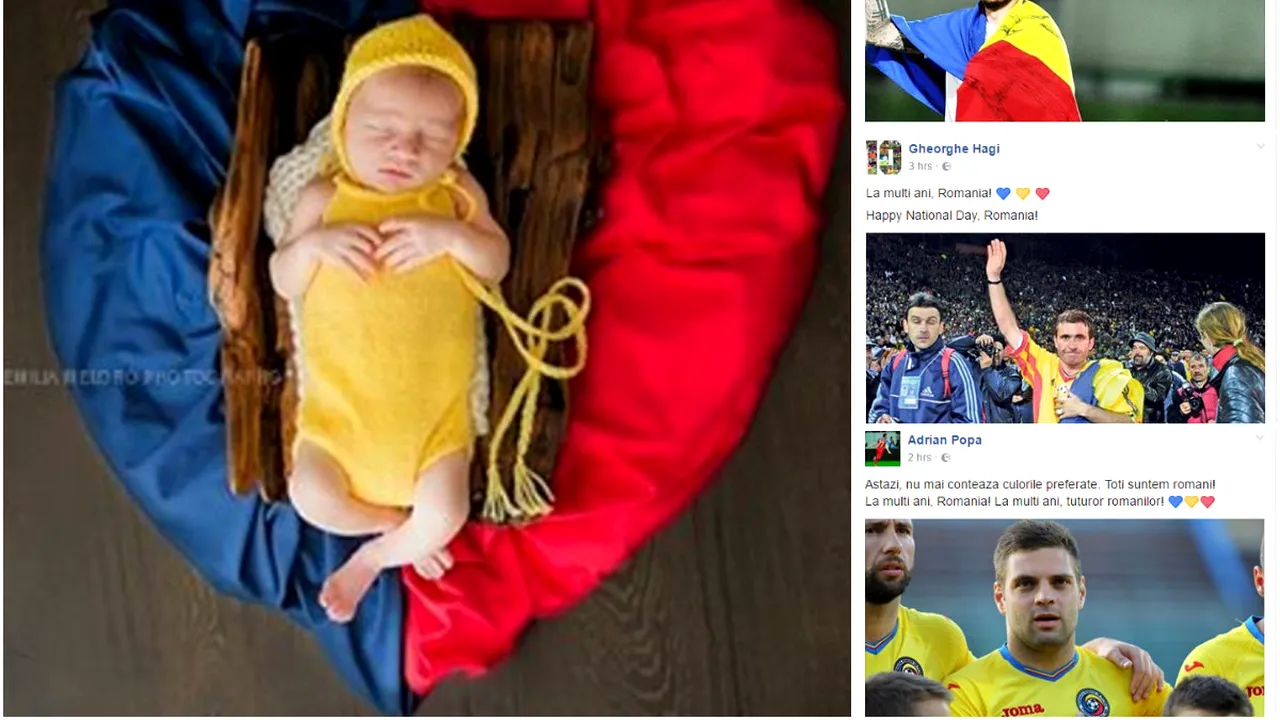 1 DECEMBRIE | La mulți ani, România! Fotbaliștii transmit mesaje de Ziua Națională, Chiricheș a organizat o ședință foto specială pentru fiul său GALERIE FOTO 