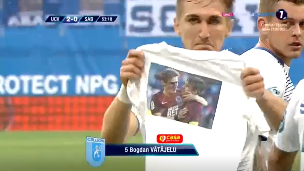 FOTO | Vătăjelu, primul gol de la revenirea la Craiova! Cui i-a dedicat reușita olteanul