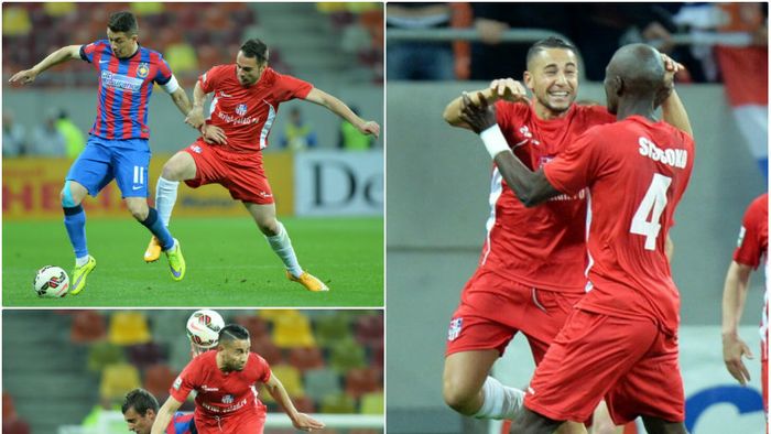 Steaua pierde cu Oțelul după ce Rusescu a ratat un penalty în minutul 93! Bourceanu și Latovlevici s-au văzut cu Reghecampf înainte de joc. Primul n-a prins lotul, iar "Lato" și-a dat autogol