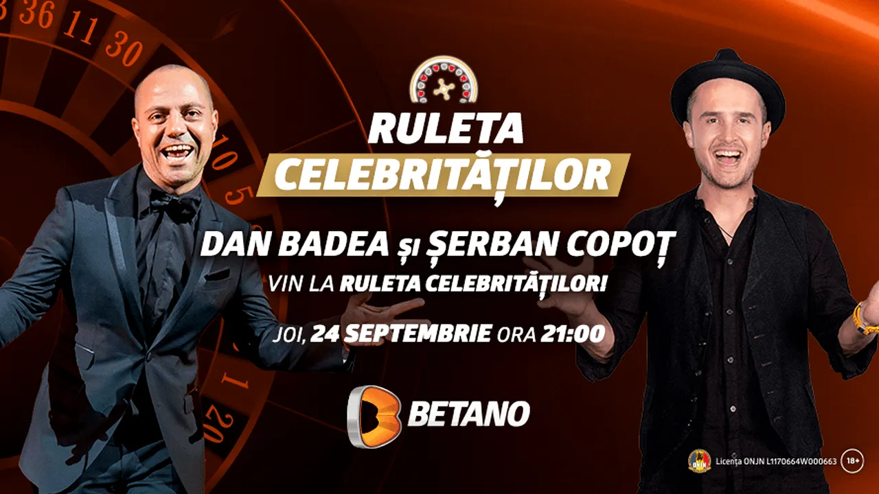 Betano i-a provocat pe Dan Badea și Șerban Copoț la Ruletă!