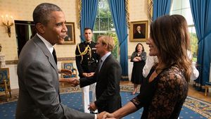 UPDATE De ce a postat Nadia luni o poză cu Obama realizată în luna iulie. Explicația "Zeiței de la Montreal" 