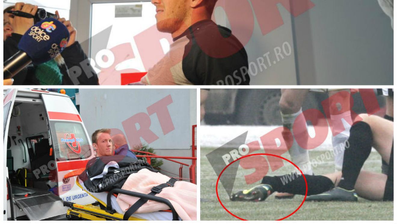 EXCLUSIV: La 24 de ore după dezastru, Dan Roman și-a recuperat zâmbetul: "Nu prea mi-a plăcut să văd glezna atârnând!" Steaua îl va ajuta cu recuperarea